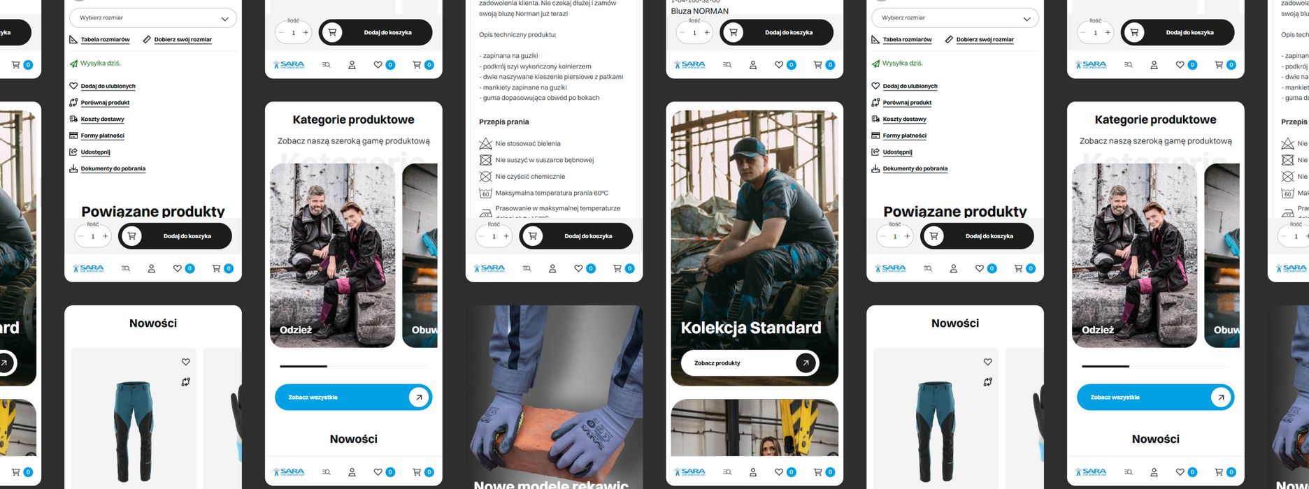 Zoptymalizowany widok produktów wielowariantowych z funkcją grupowania i szybkiego dodawania do koszyka na platformie eCommerce merce.com